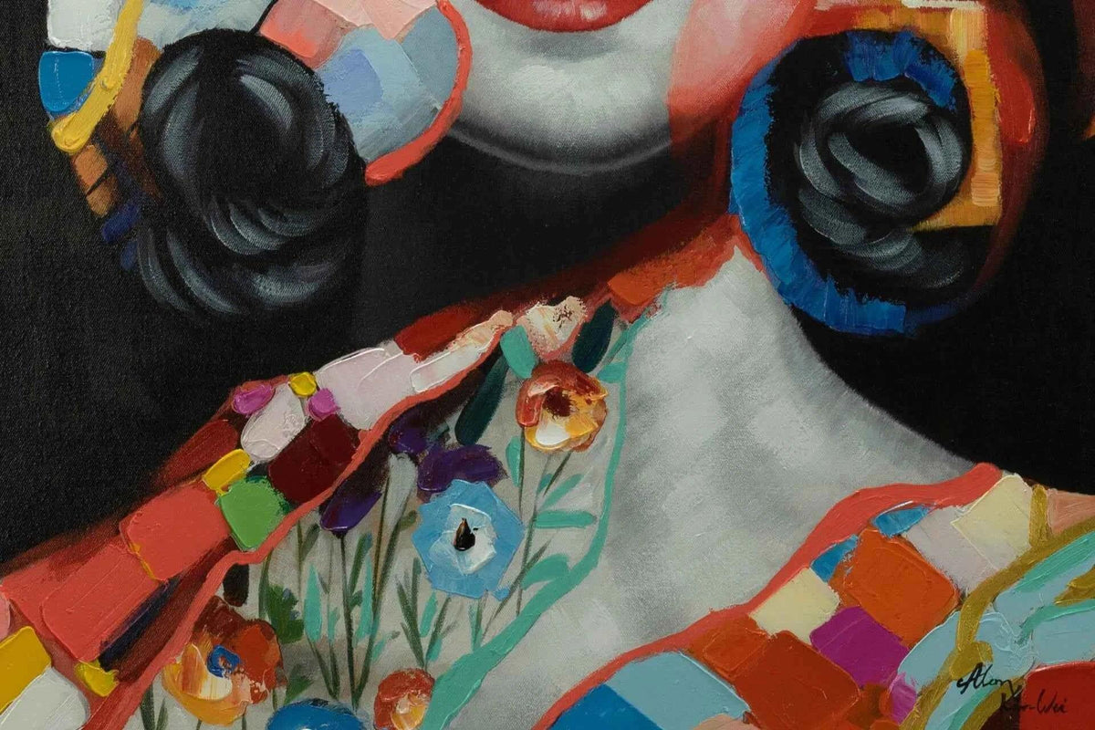 art-moderne-portrait-femme-sensuelle-peinture-huile-toile - Kikooyou Art Gallery
