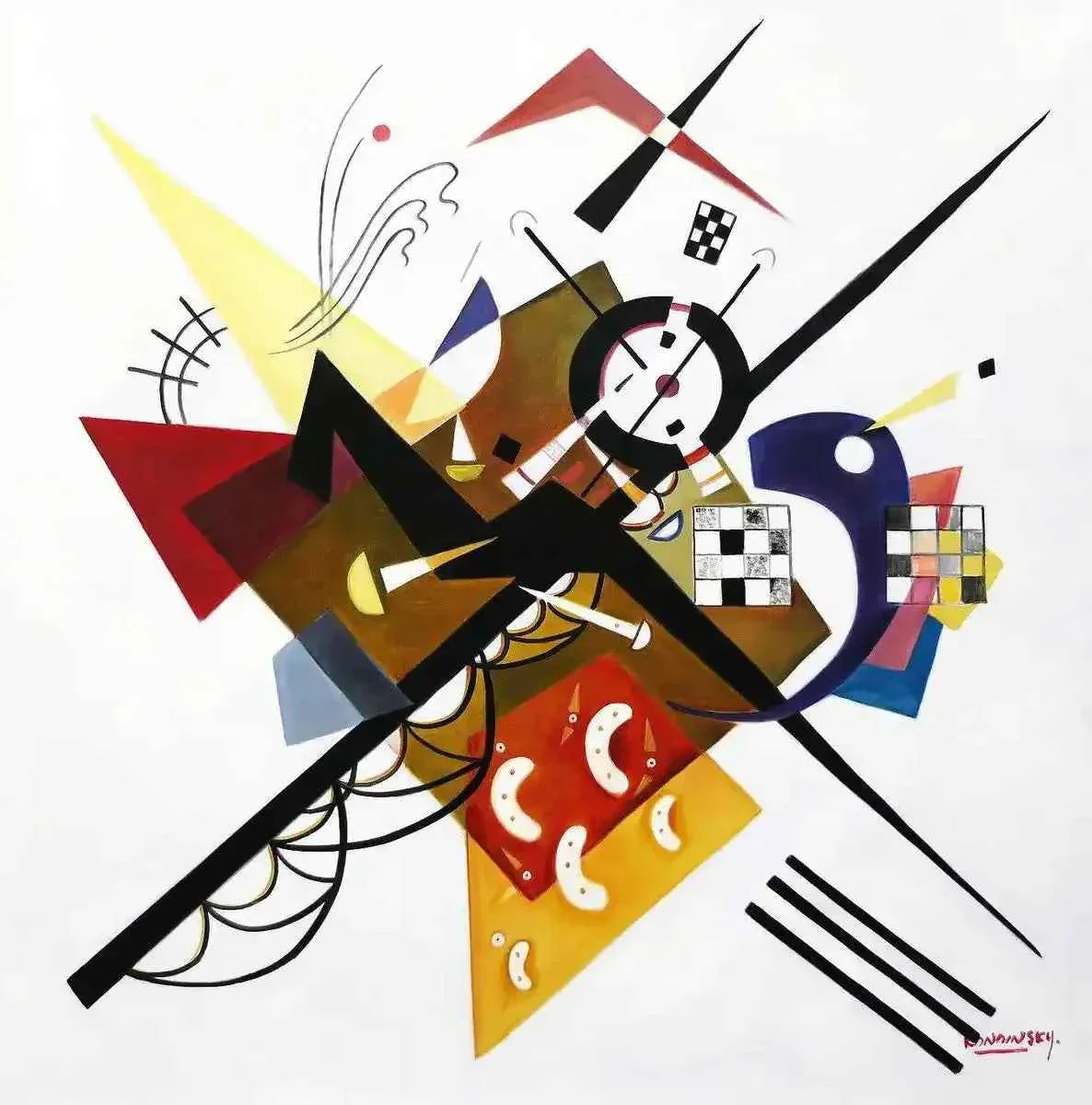 Art Abstrait Équilibre dans la Composition - Huile sur Toile - Kikooyou Art Gallery