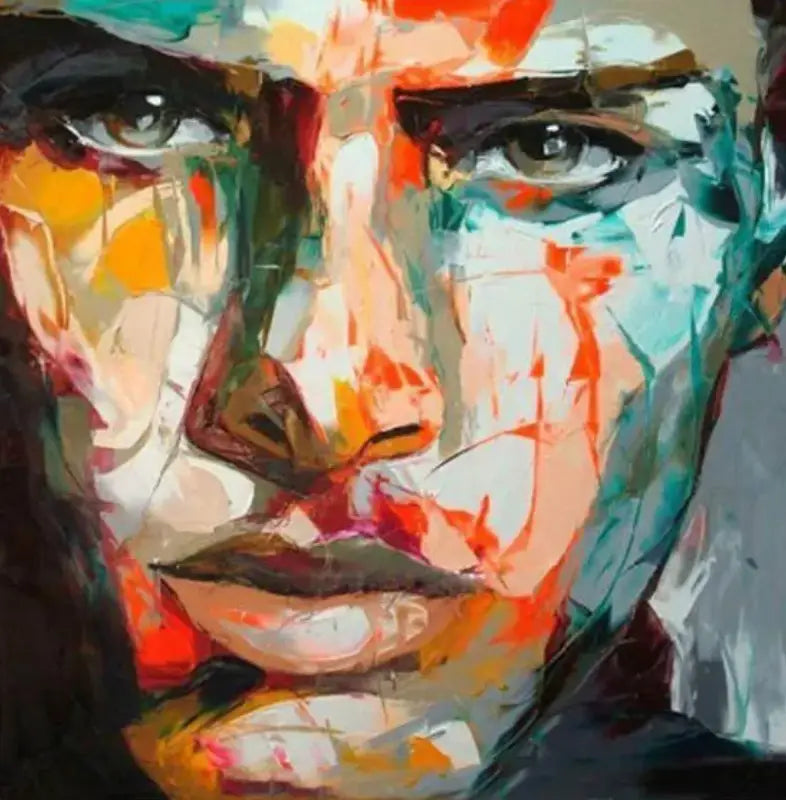 art-decoration-tableau-peinture-huile-toile-portrait-moderne-visage-masculin-homme