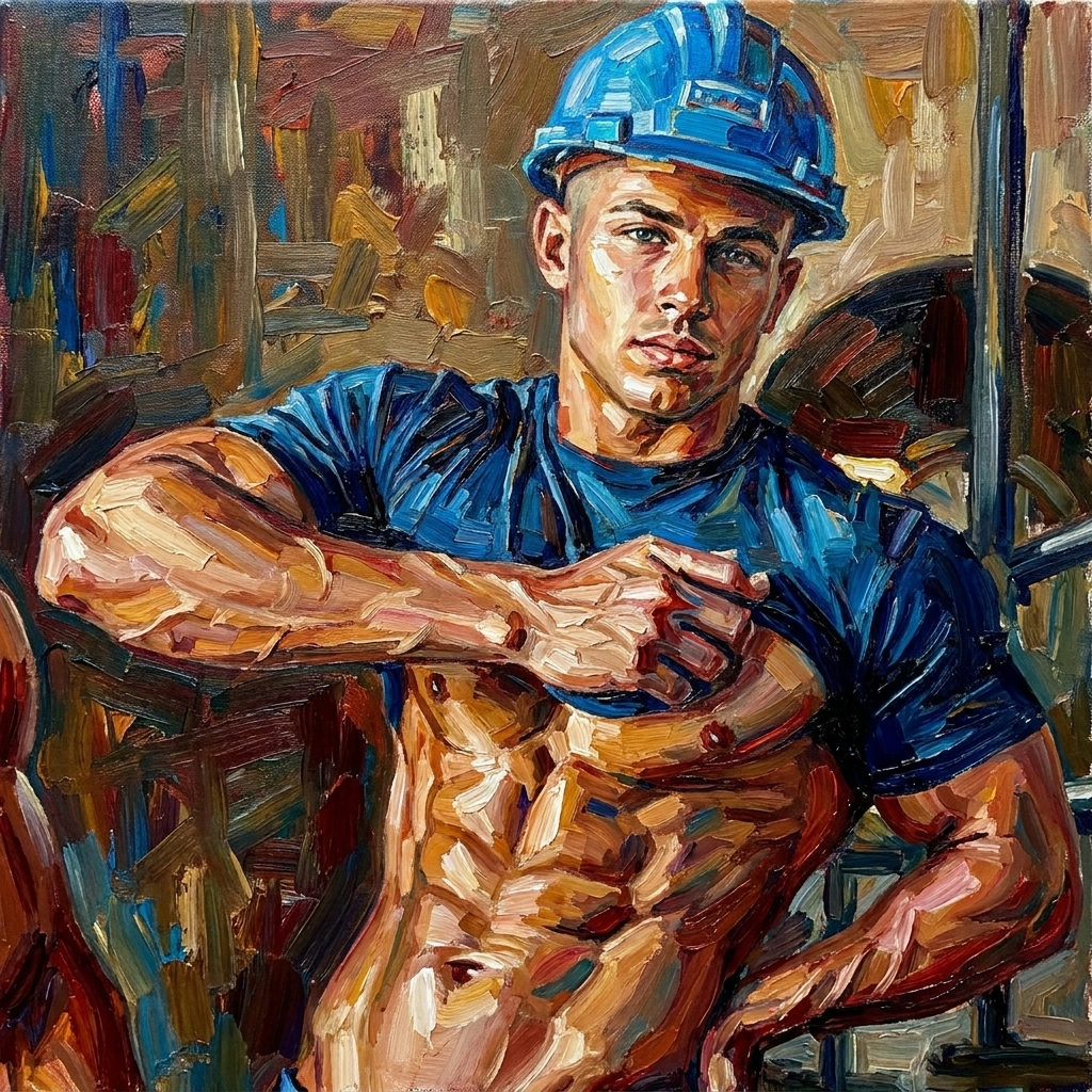 peinture huile sur toile faite sur commande - PORTRAIT BOGOSSE bogosse