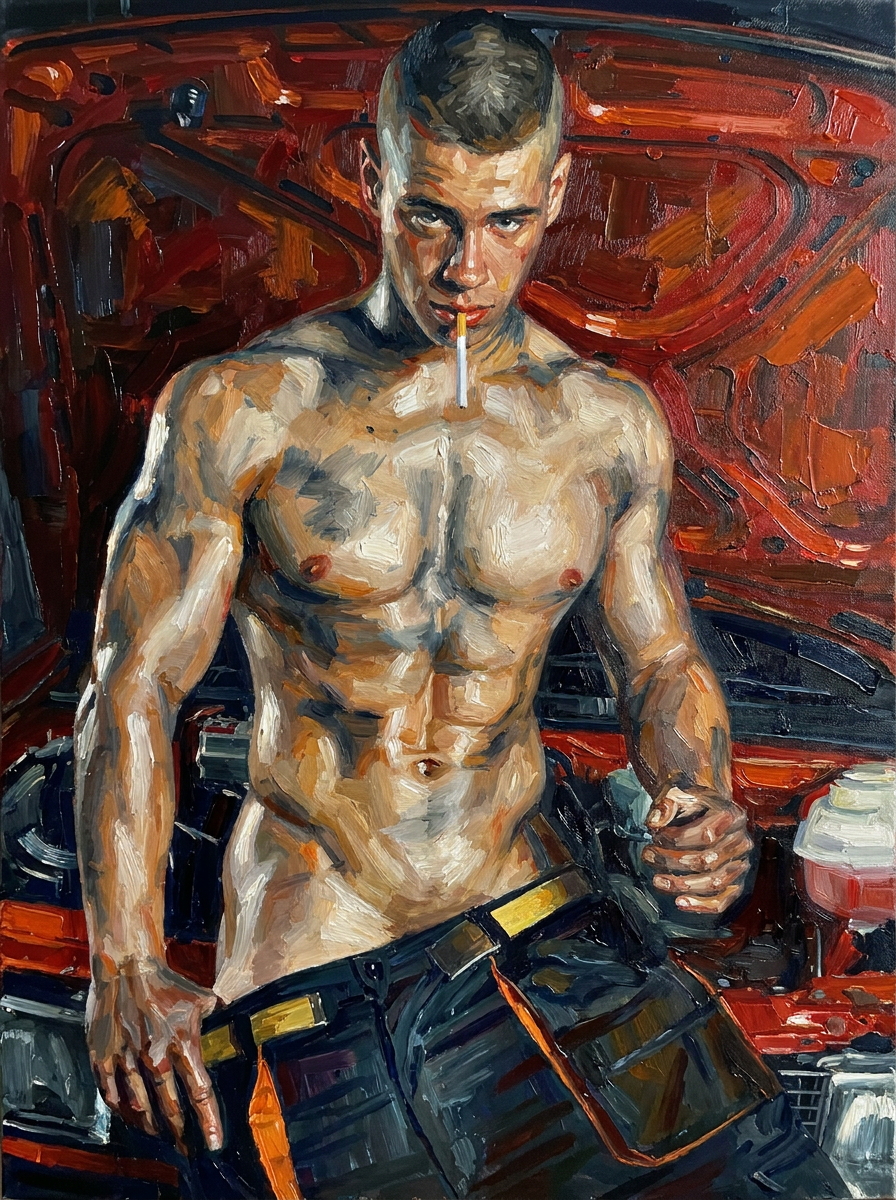 peinture huile sur toile faite sur commande - PORTRAIT BOGOSSE SOLDAT