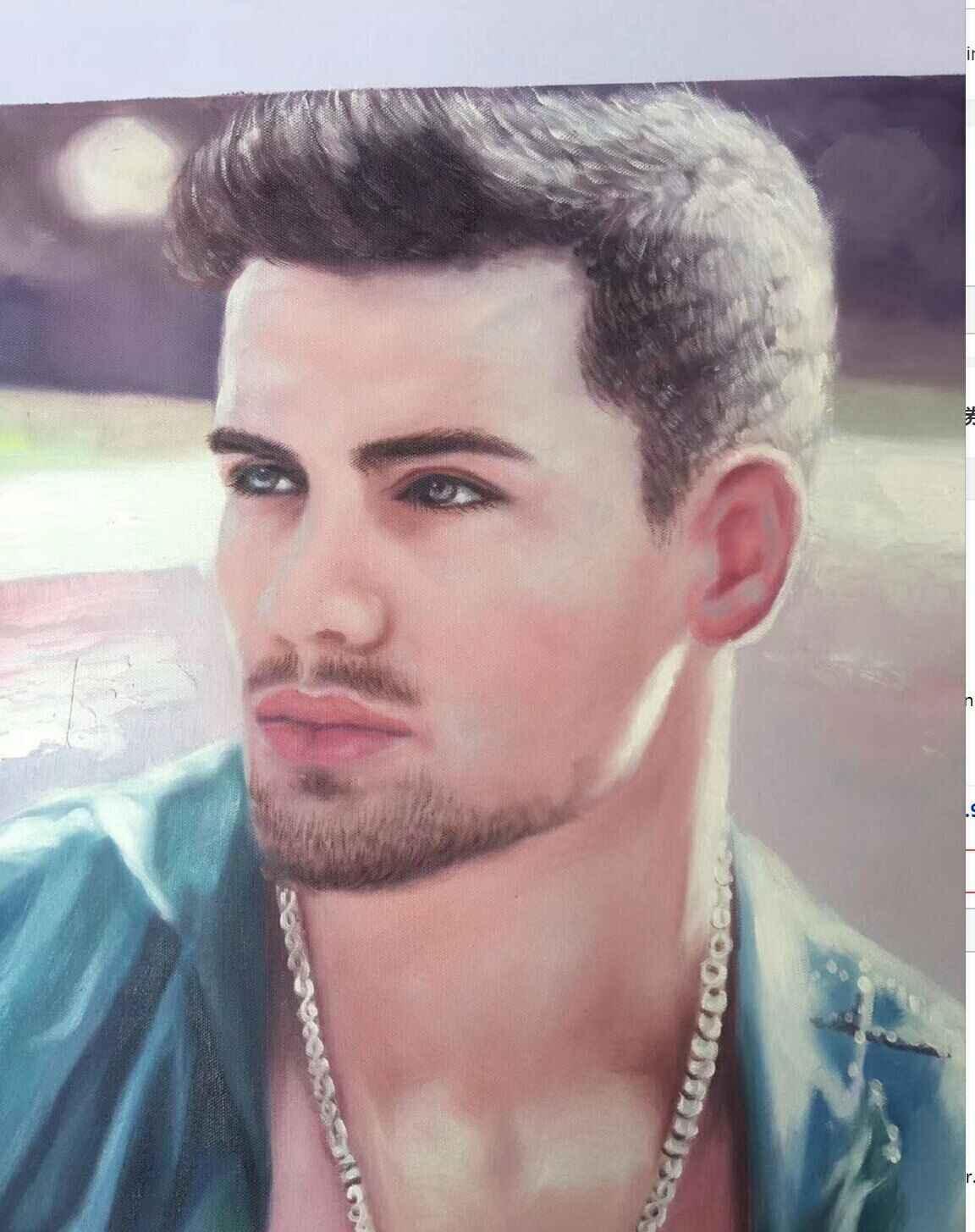 portrait homme peinture huile sur toile - Kikooyou Art Gallery