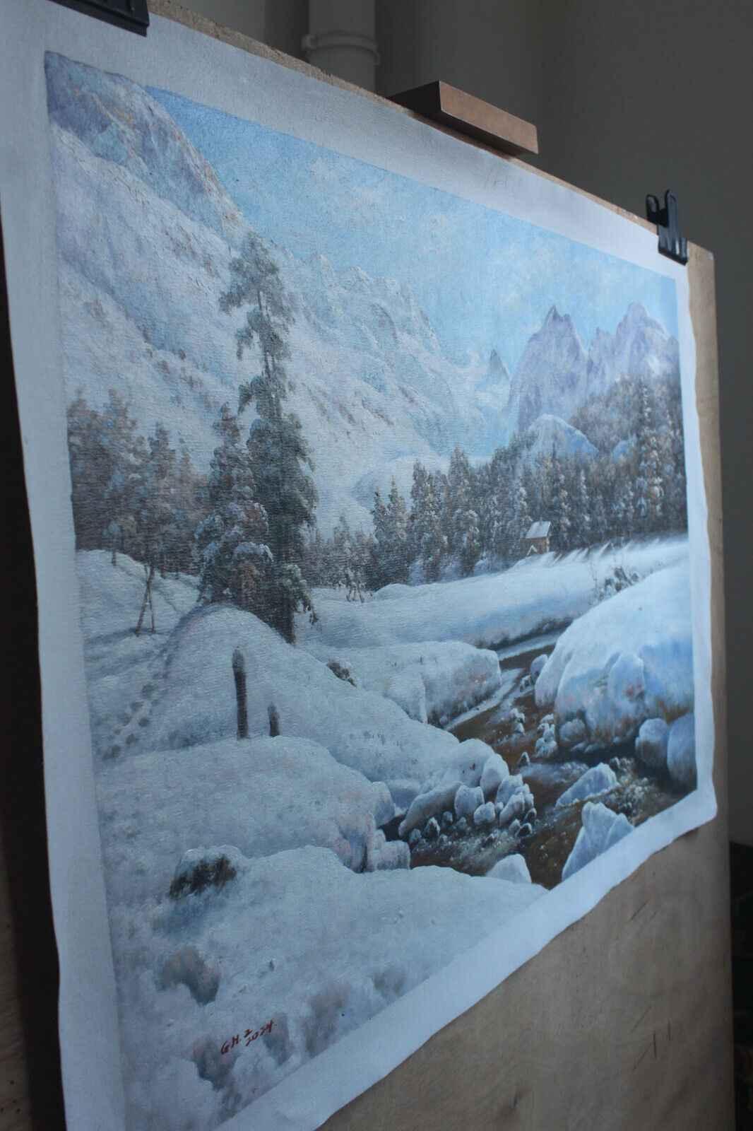 Reproduction d'art peder mork cour montée paysage peinture à l'huile sur toile - Kikooyou Art Gallery