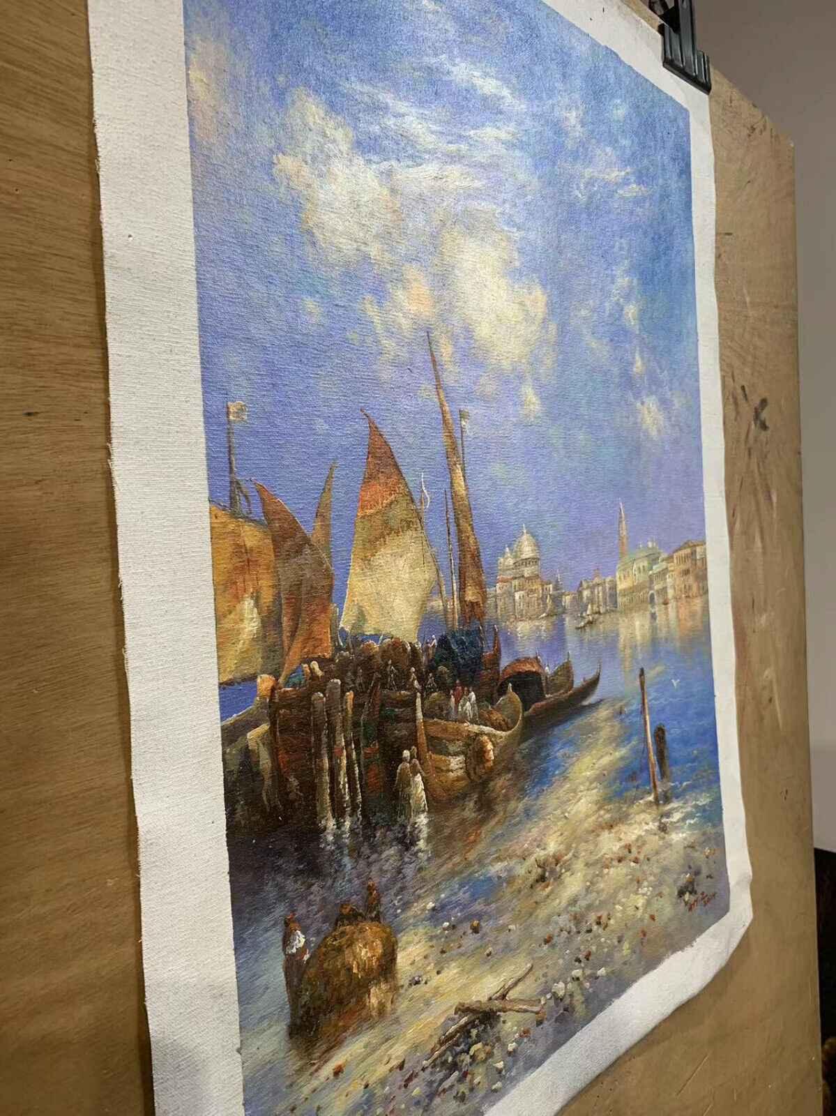 Reproduction Thomas Moran paysage Venise Scénario peinture à l'huile sur toile - Kikooyou Art Gallery