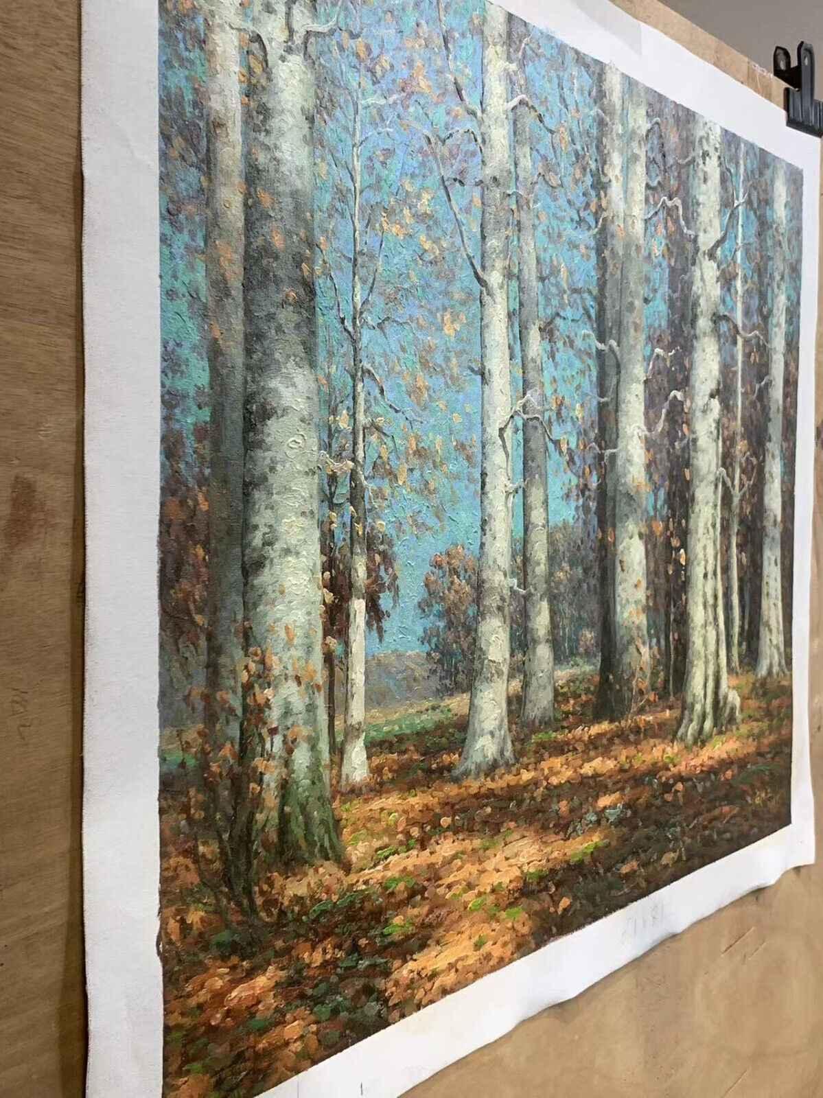 Repro Carlson hêtre d'automne paysage peinture à l'huile sur toile beaux-arts - Kikooyou Art Gallery