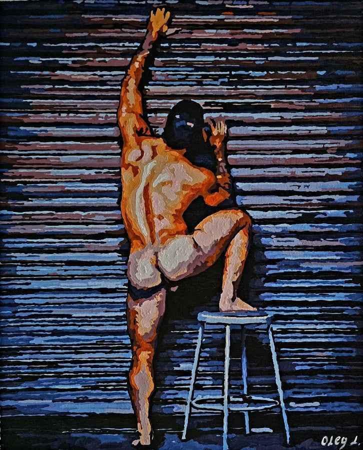 homme gay nu peinture originale huile sur toile - Kikooyou Art Gallery