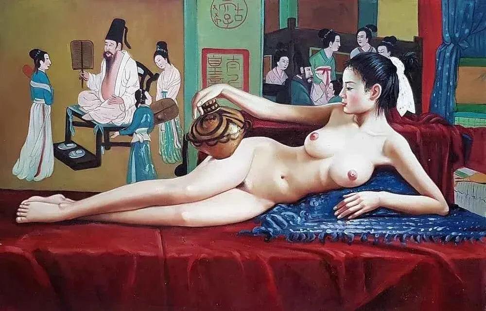 art-Peinture à l'huile, nus, femme japonaise érotique, nue - Kikooyou Art Gallery