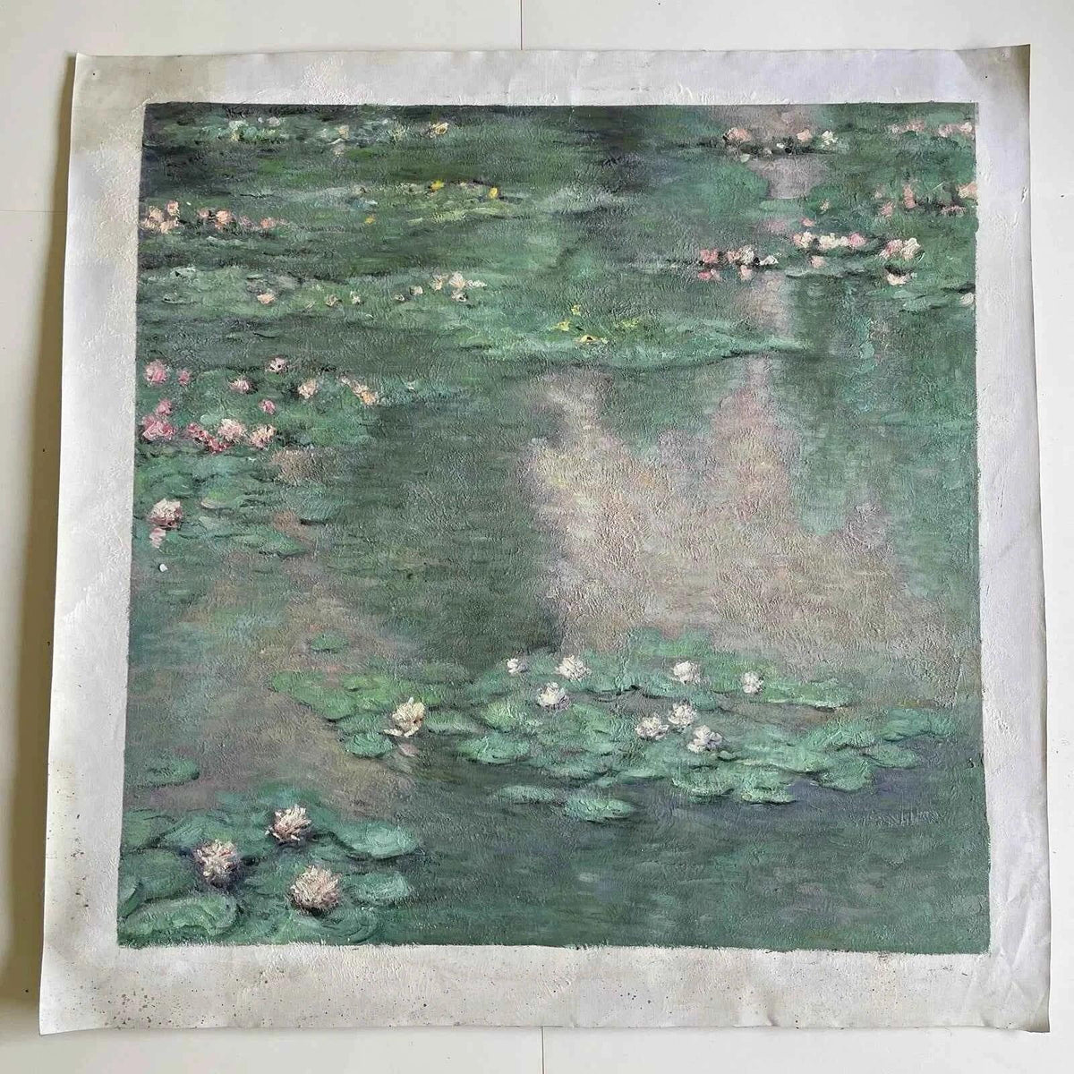 art-impressionnisme-paysage-étang-nénuphars-peinture-huile sur toile - Kikooyou Art Gallery