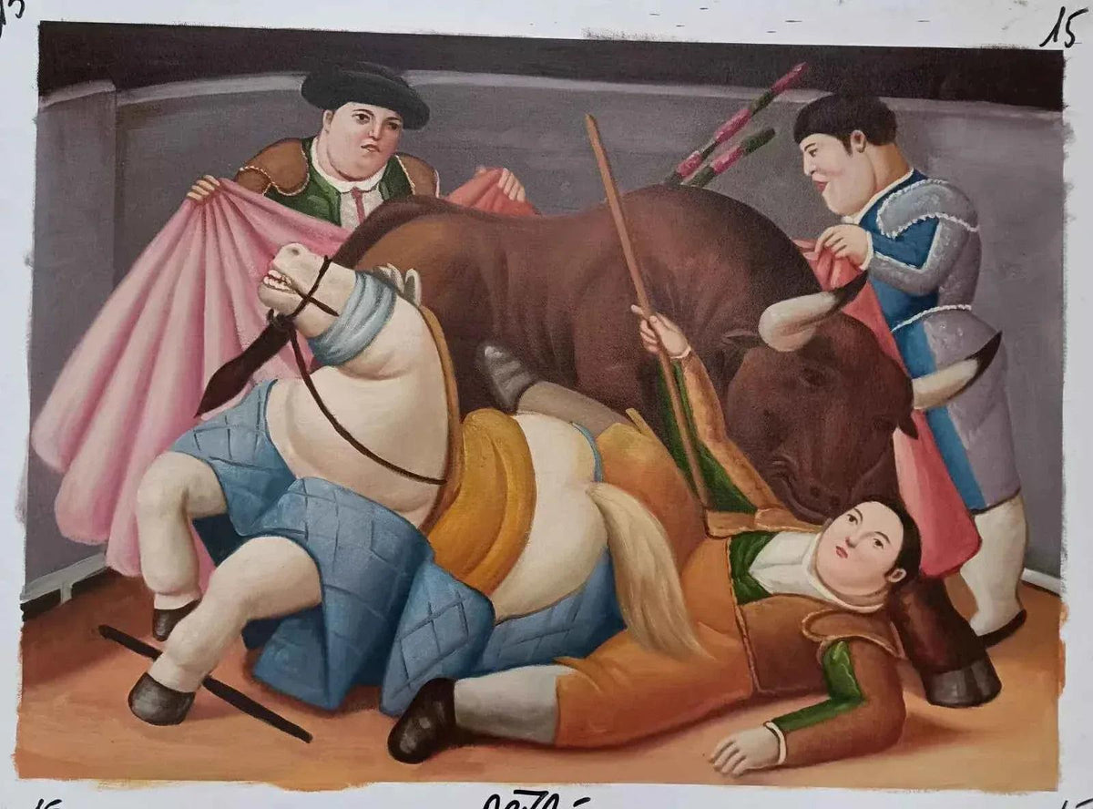 art-surréalisme-corrida-peinture-huile sur toile - Kikooyou Art Gallery
