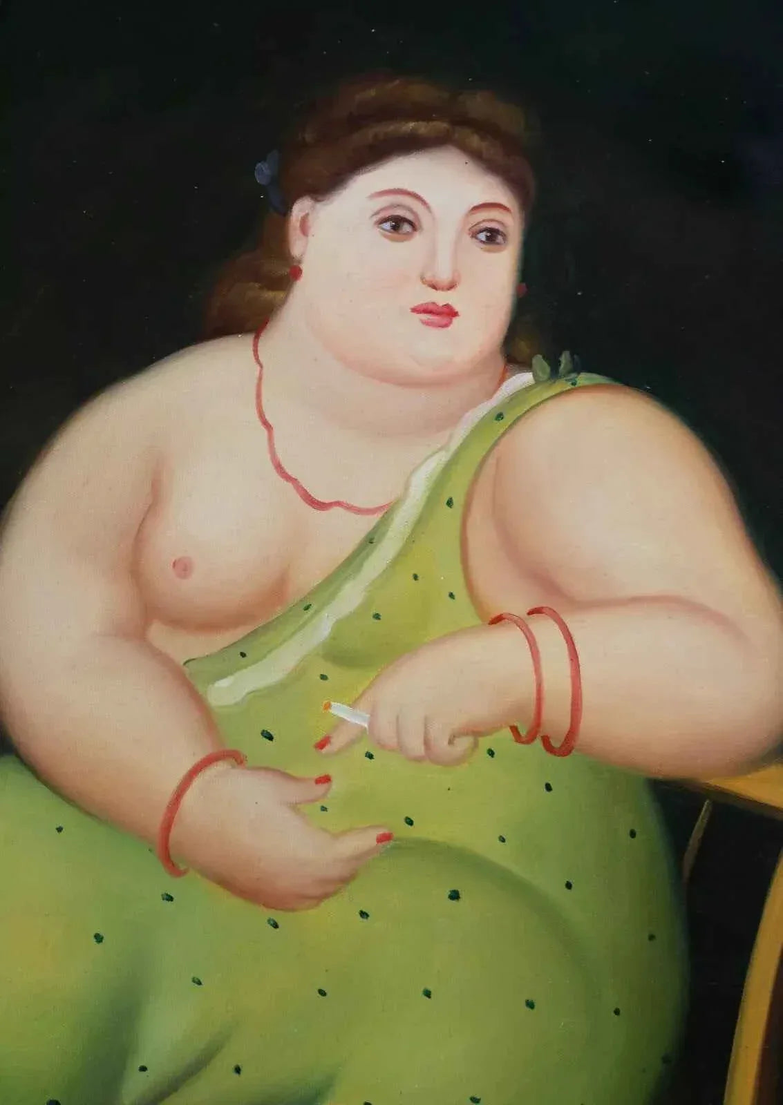 art-moderne-portrait-femme-denudée-peinture-huile sur toile - Kikooyou Art Gallery