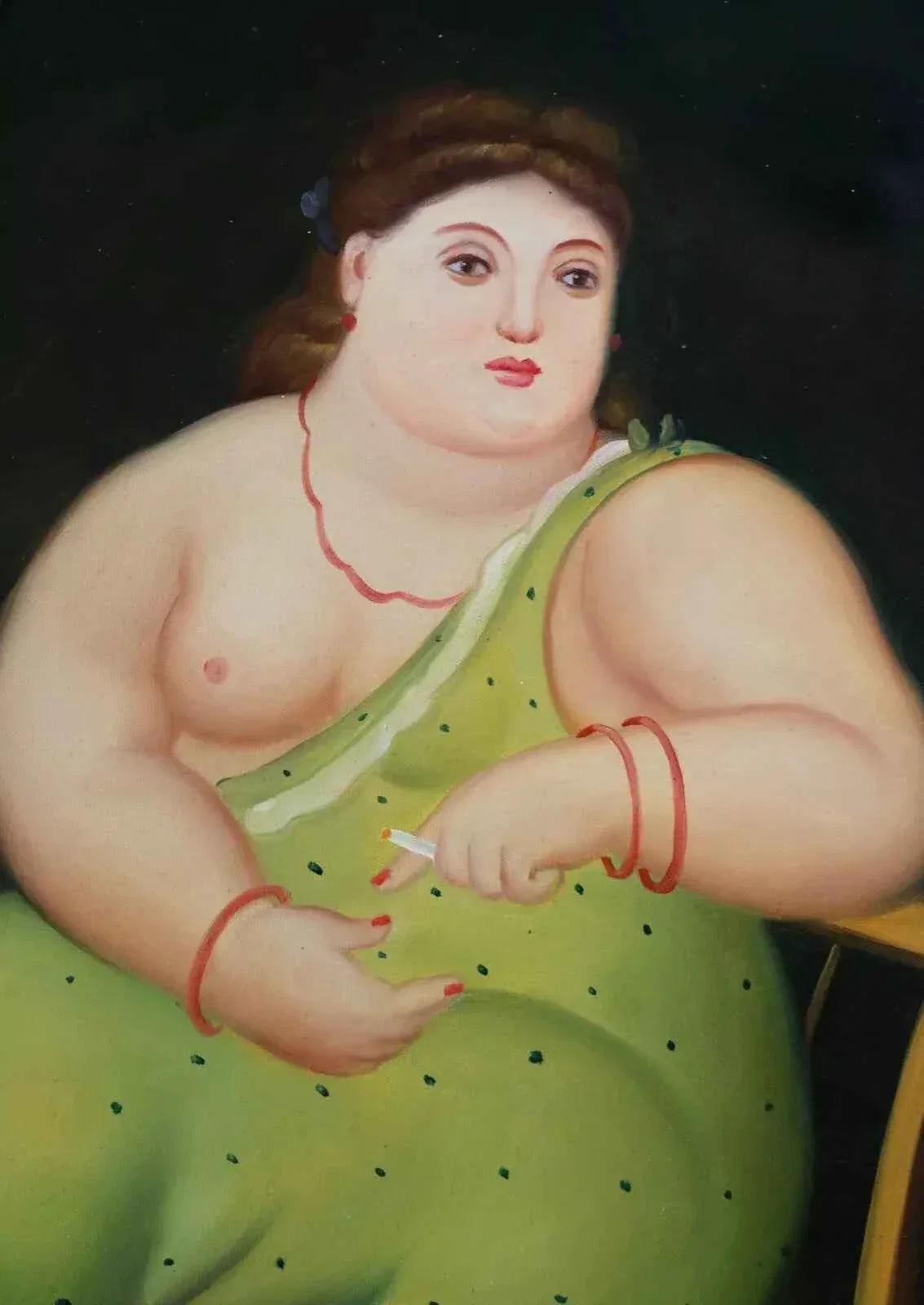 art-moderne-portrait-femme-denudée-peinture-huile sur toile - Kikooyou Art Gallery