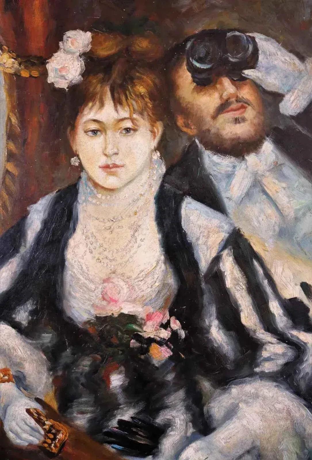 art-scène de vie-la loge-opéra-peinture huile sur toile - Kikooyou Art Gallery