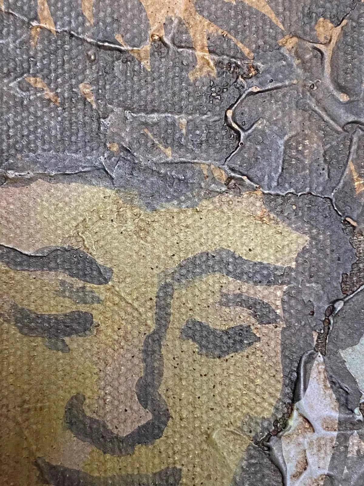 art-portrait-scène-vie-paysan-homme-peinture-huile-toile - Kikooyou Art Gallery