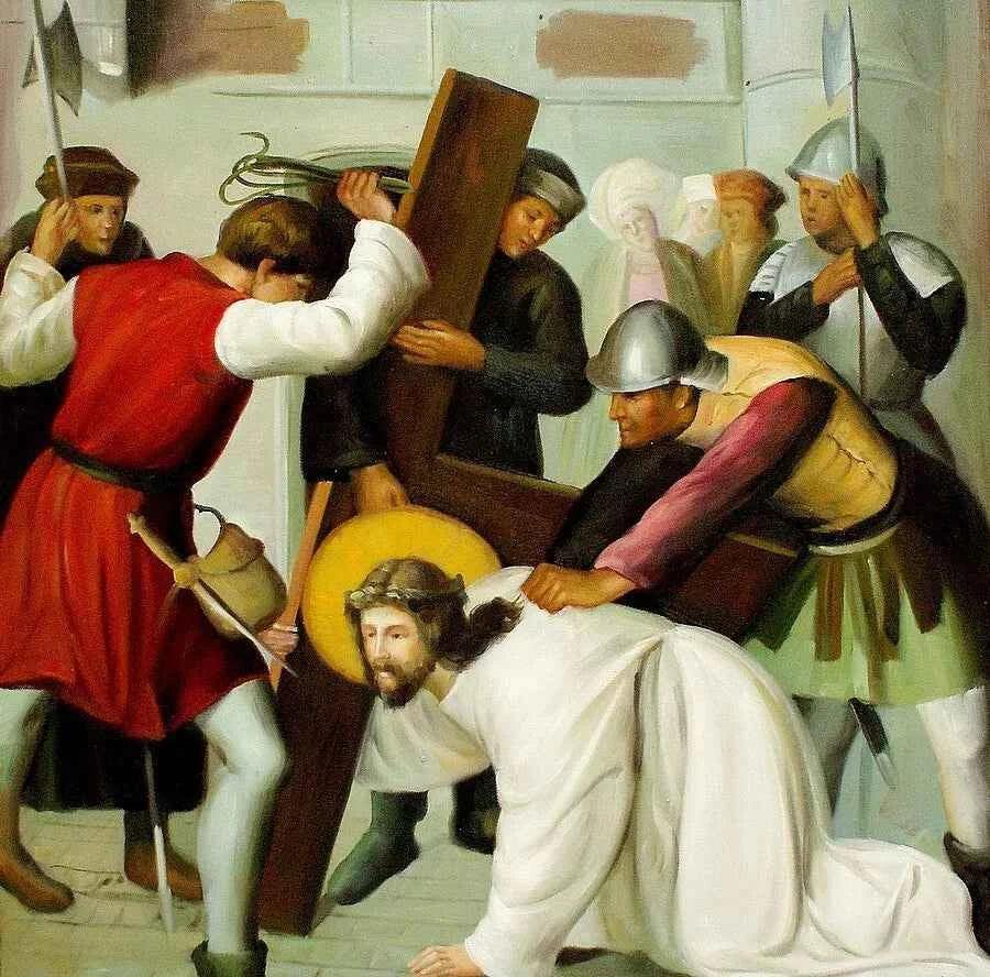 art-religion-christ-passion-chemin-croix-peinture-huile-toile - Kikooyou Art Gallery