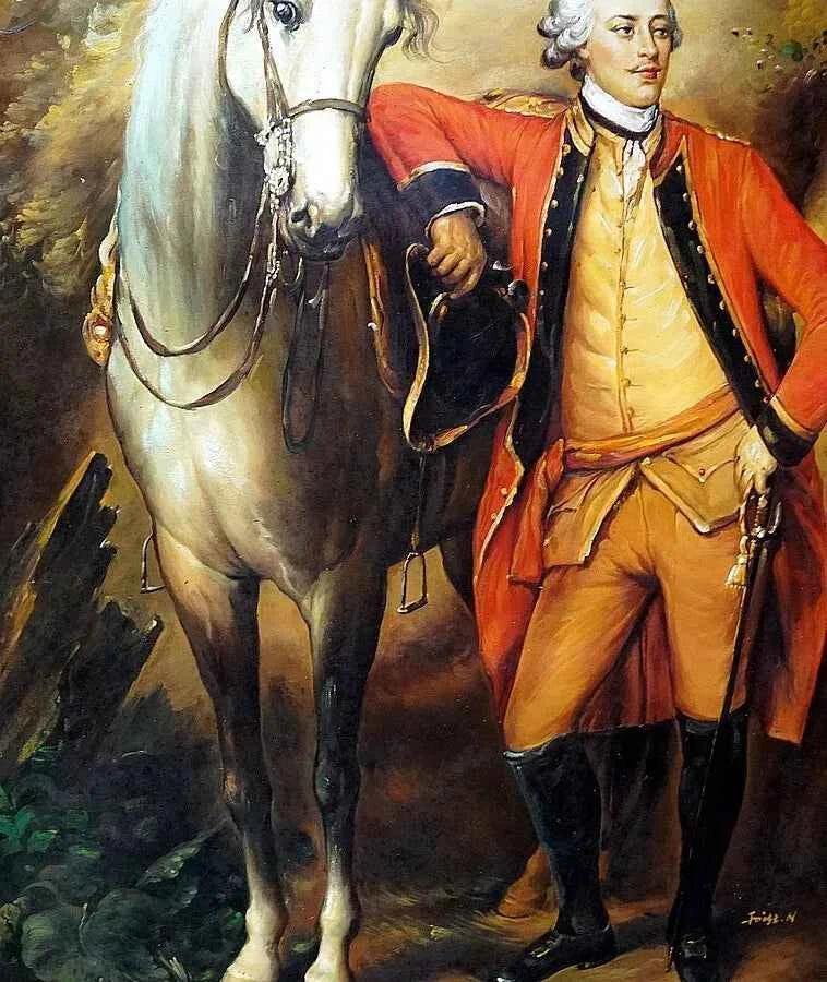 art-portrait-militaire-soldat-cheval-peinture-huile-toile - Kikooyou Art Gallery