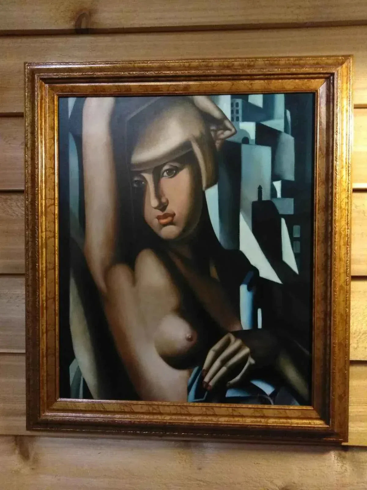 art-moderne-art déco-portrait-féminin-femme-nue-peinture-huile-toile - Kikooyou Art Gallery