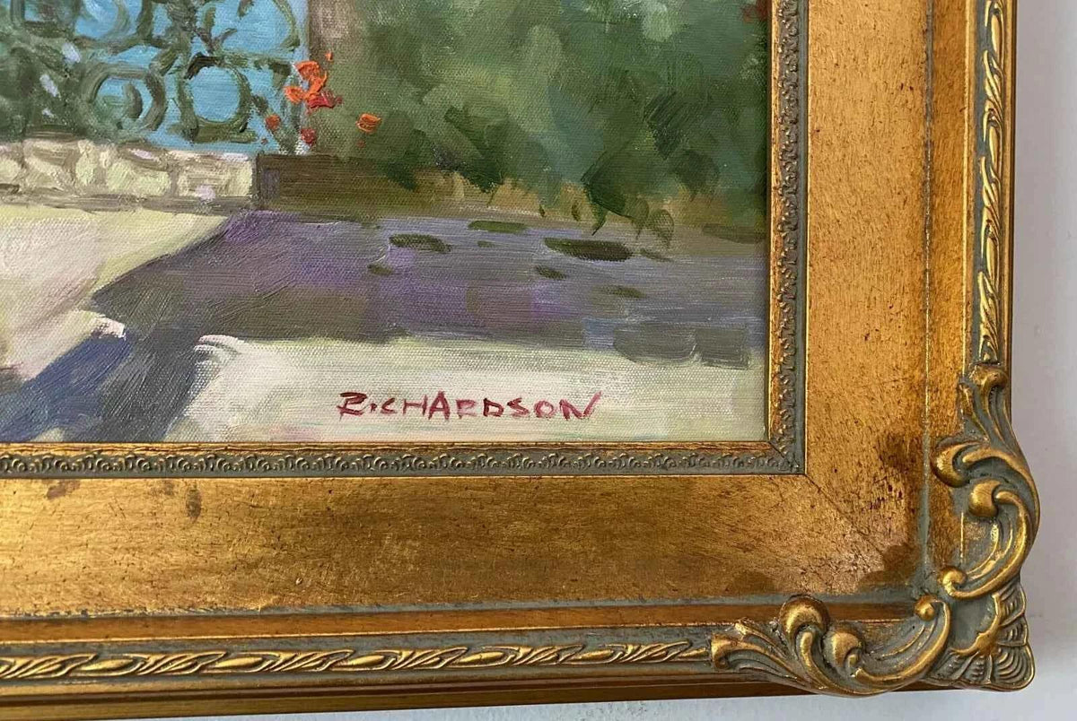 art-paysage-mer-vue-peinture-huile-toile-cadre - Kikooyou Art Gallery