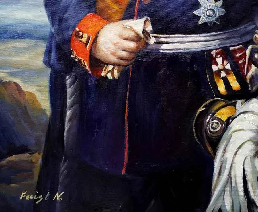 art-portrait-Empereur Guillaume I de Prusse en uniforme-peinture-huile sur toile