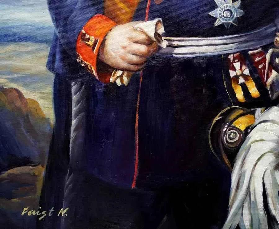 art-portrait-Empereur Guillaume I de Prusse en uniforme-peinture-huile sur toile - Kikooyou Art Gallery