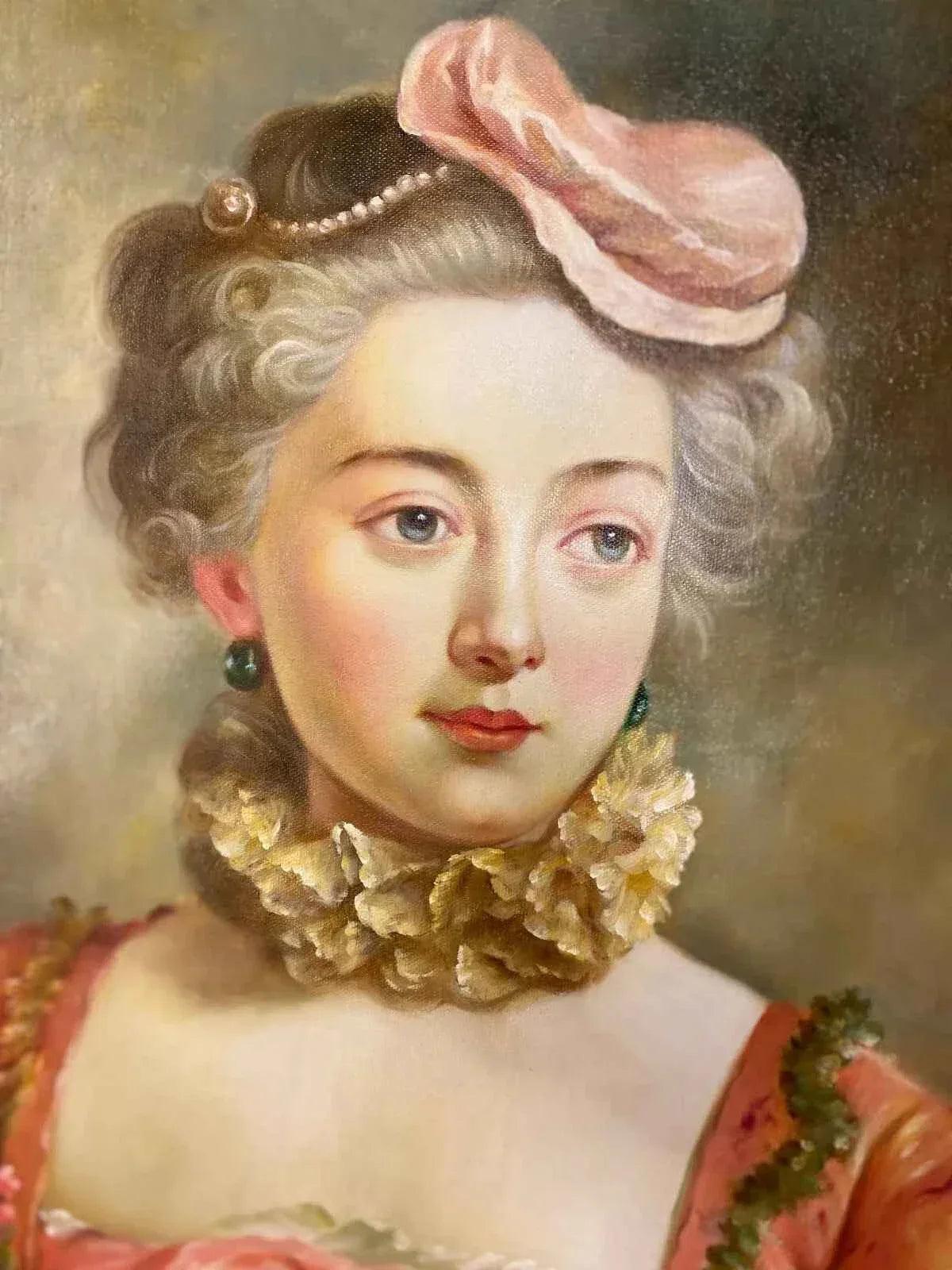 art-portrait-féminin-femme-princesse-peinture-huile-toile - Kikooyou Art Gallery