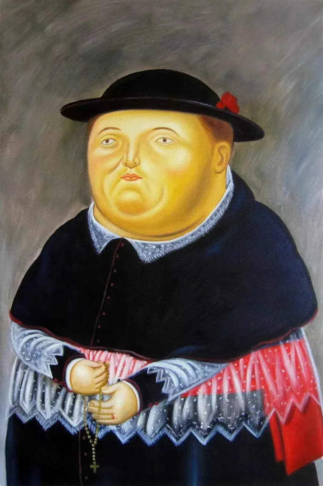 art-moderne-prêtre-curé-prêtre-peinture-huile sur toile - Kikooyou Art Gallery