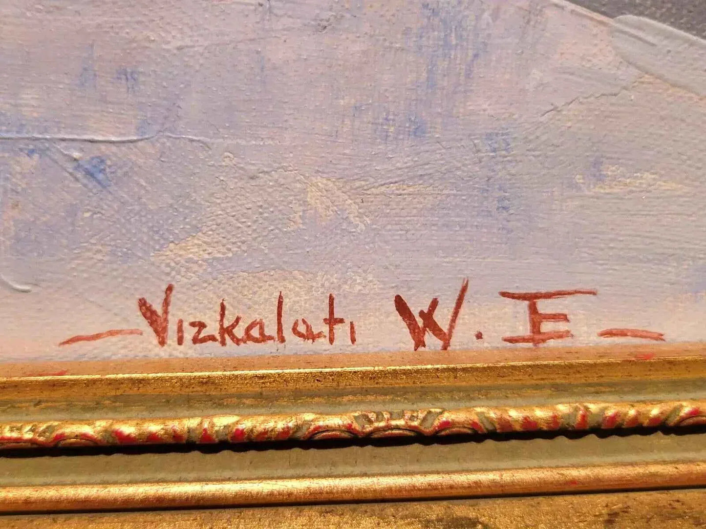 art-scène-vie-marché-hongrois-peinture-huile-toile - Kikooyou Art Gallery