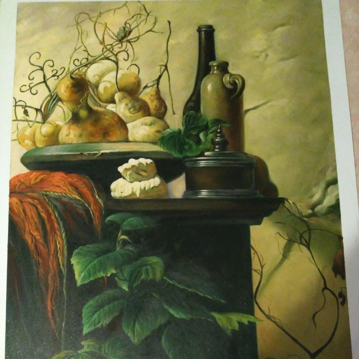 art-nature-morte-légumes-peinture-huile-toile - Kikooyou Art Gallery