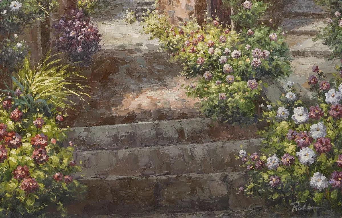 art-paysage-france-provence-village-peinture-huile-toile - Kikooyou Art Gallery