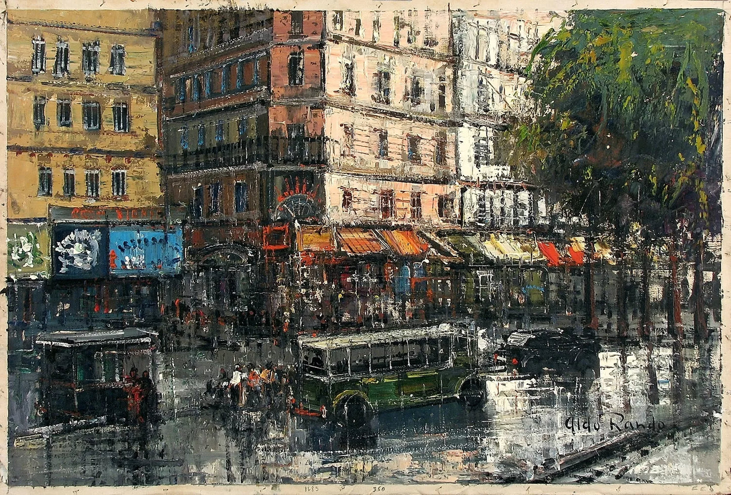 art-urbain-paysage-scène-rue-Paris-peinture-huile-toile