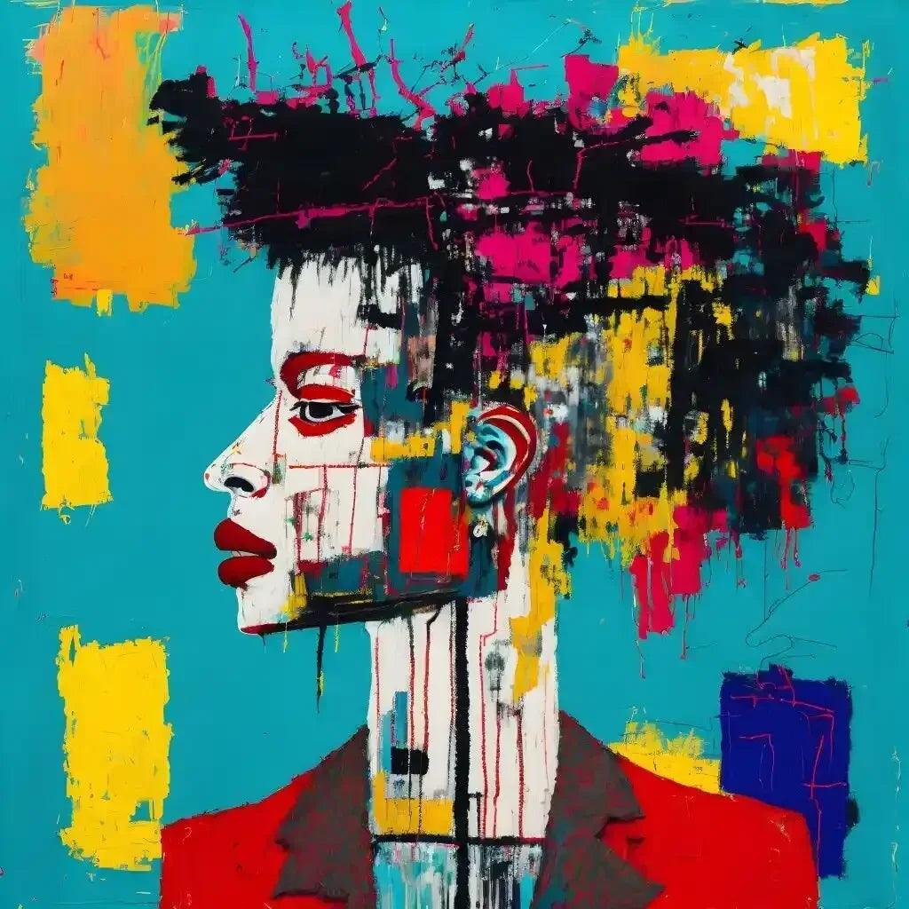 art-pop-moderne-portrait-peinture-huile-toile - Kikooyou Art Gallery