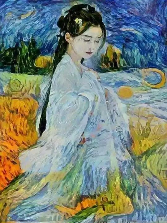 art-portrait-moderne-féminin-jeune fille-peinture-huile-toile - Kikooyou Art Gallery