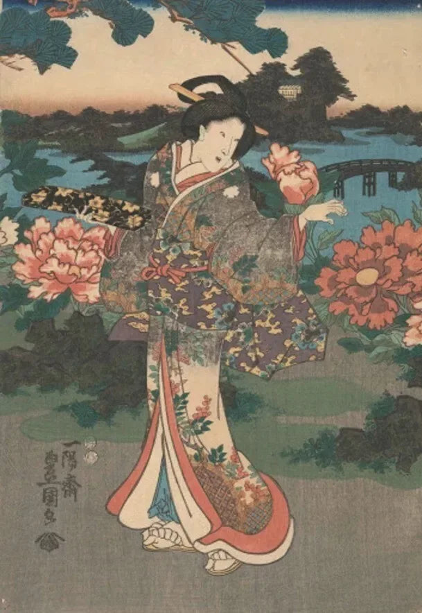 art-portrait-moderne-feminin-femme-geisha-japon-peinture-huile-toile - Kikooyou Art Gallery