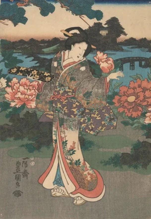 art-portrait-moderne-feminin-femme-geisha-japon-peinture-huile-toile - Kikooyou Art Gallery
