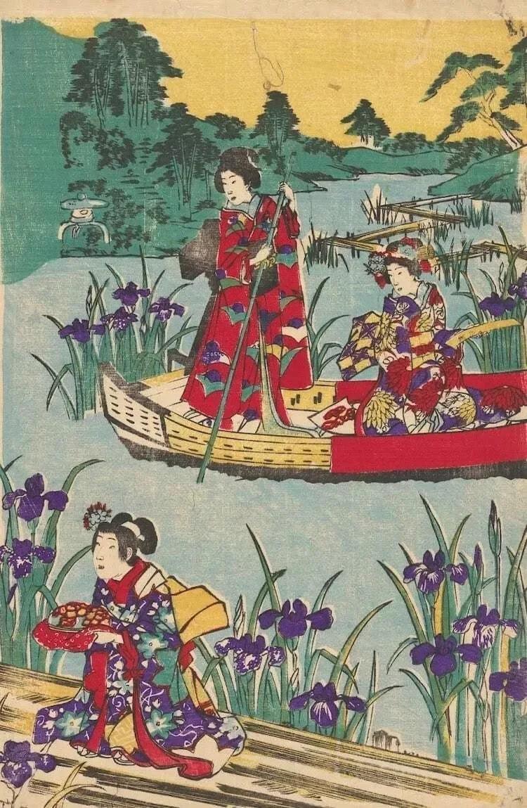 art-portrait-moderne-feminin-femme-geishas-japonaises-peinture-huile-toile - Kikooyou Art Gallery