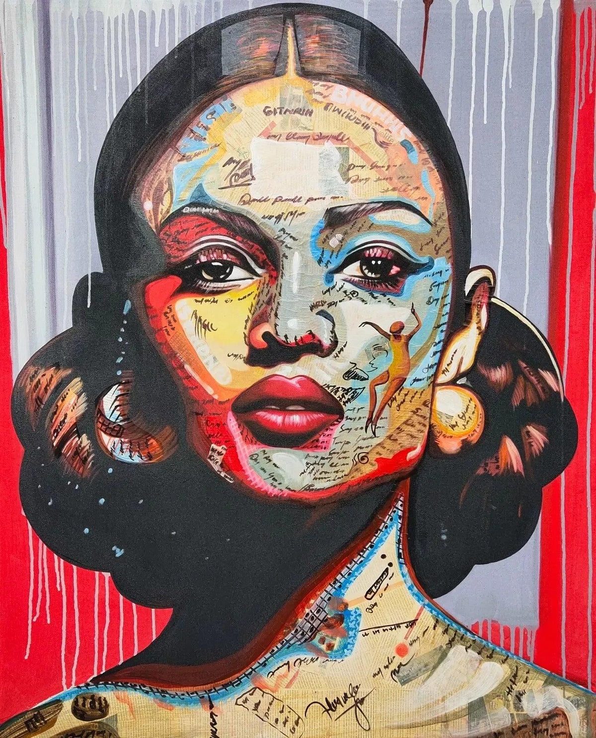 Pop art femmes portrait peinture originale sur toile - Kikooyou Art Gallery