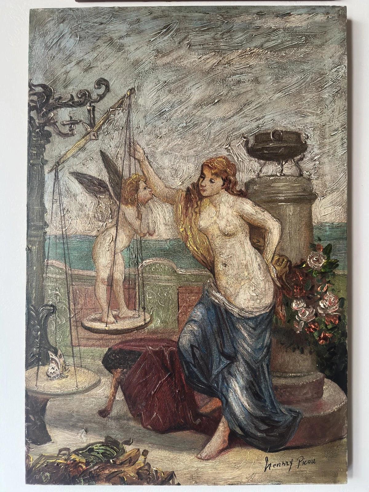 scene mythologique amour cupidon d'apres Henrry Picou - Kikooyou Art Gallery