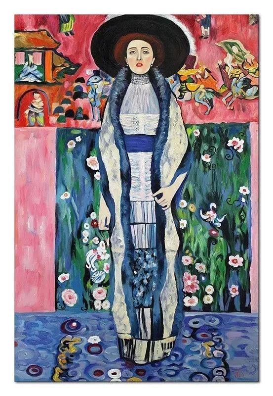 art-deco-Adele Bloch Bauer II-portrait-feminin-femme-huile-toile - Kikooyou Art Gallery