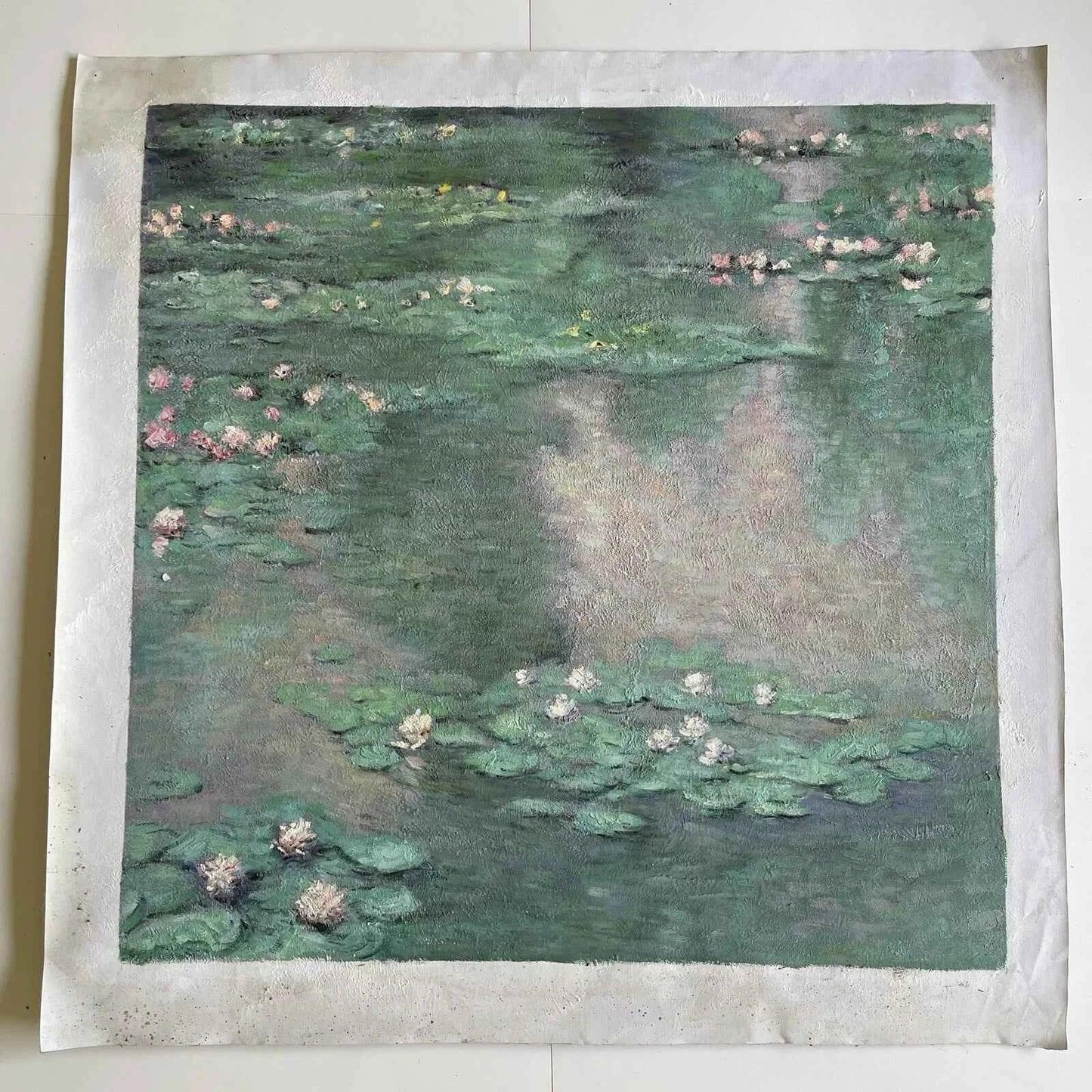 les nympheas d'apres Monet tableau peinture huile sur toile - Kikooyou Art Gallery