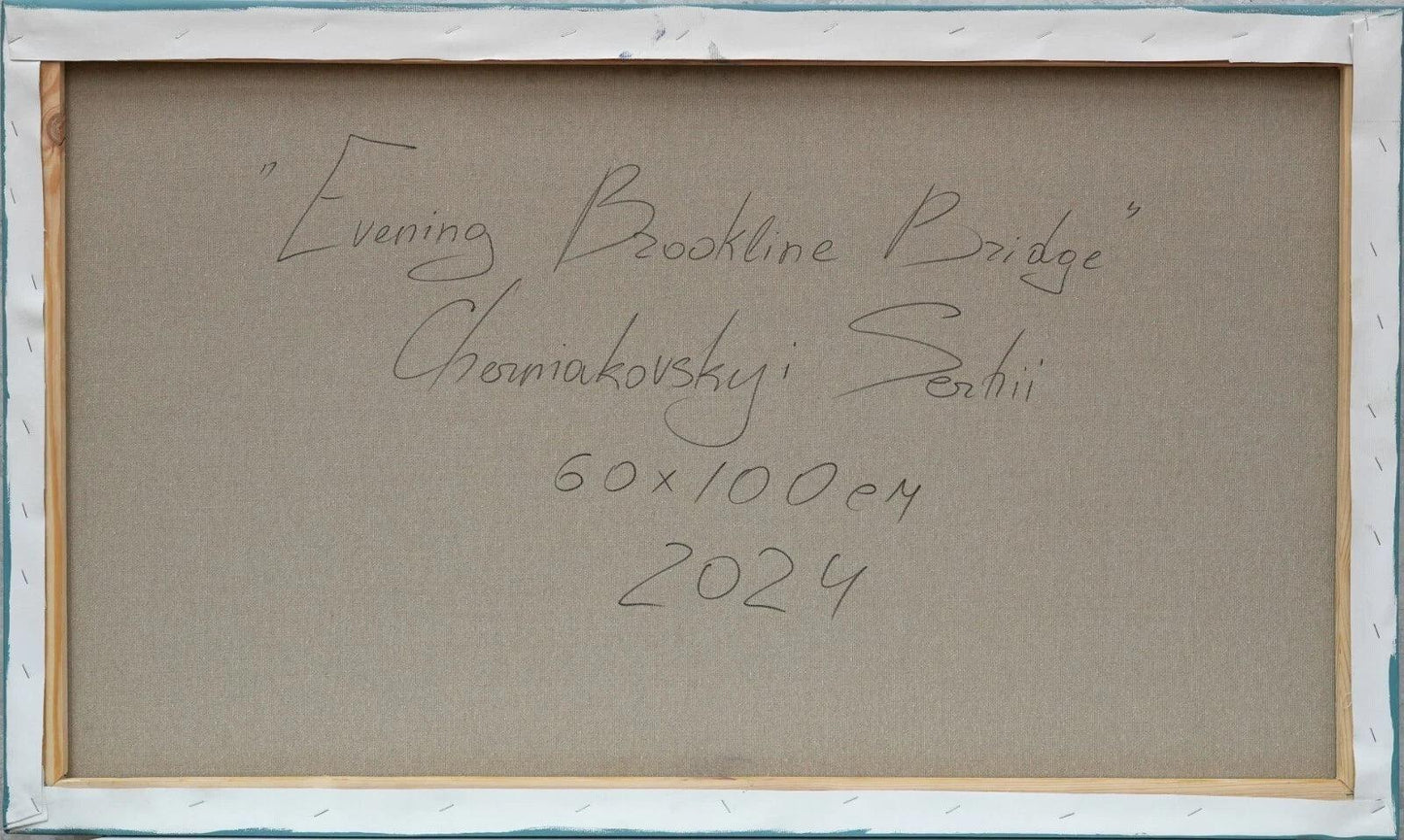 art-decoration-tableau-peinture-huile-toile-moderne-skyline-new york-pont-Brooklyn - Kikooyou Art Gallery