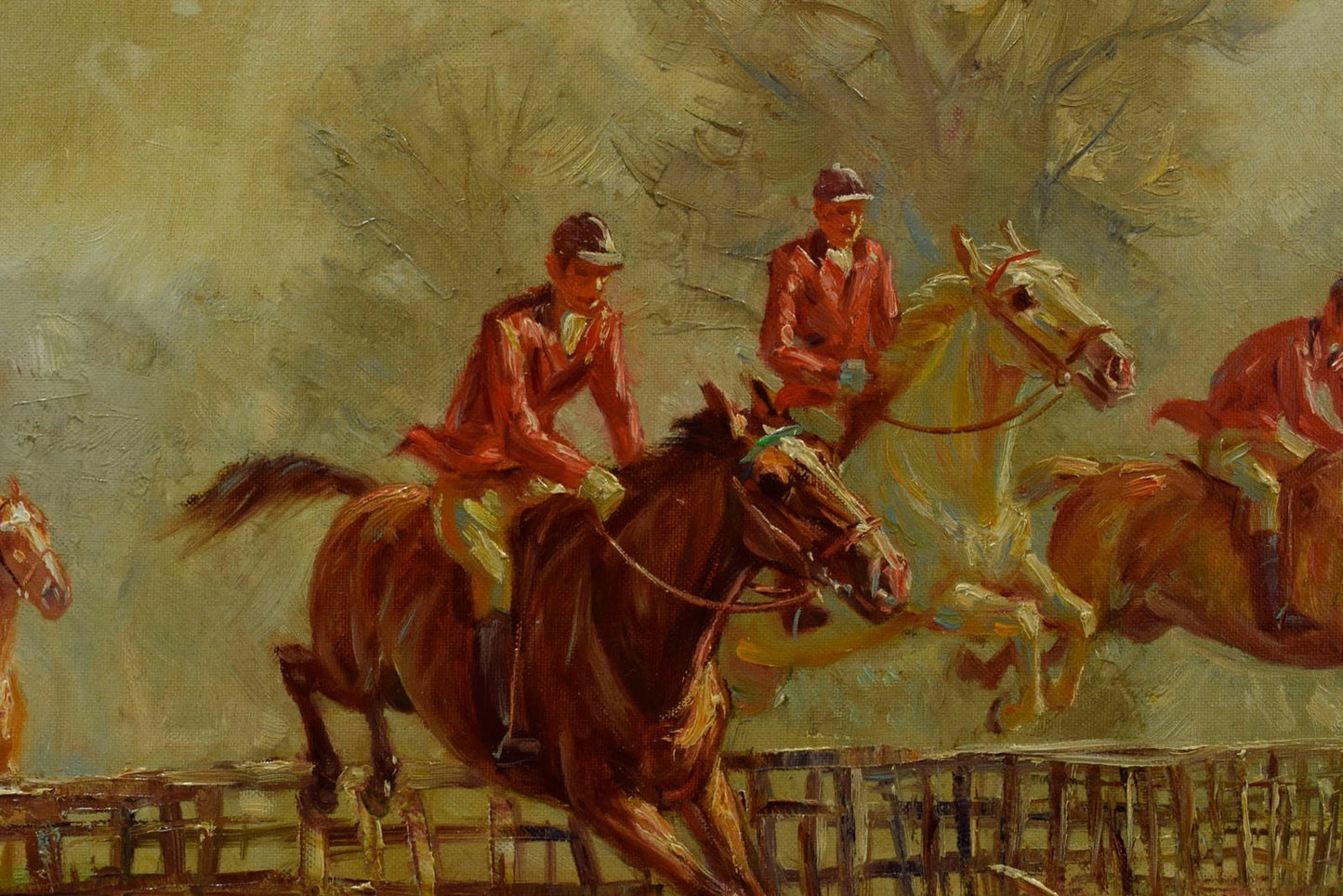 Willy P. Ahrweiler (1905-1987) ARTPRICE, « La chasse », huile, signée, 80 x 60 cm