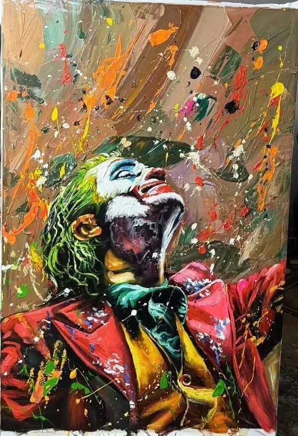 art-decoration-tableau-peinture-huile-toile-portrait-joker - Kikooyou Art Gallery