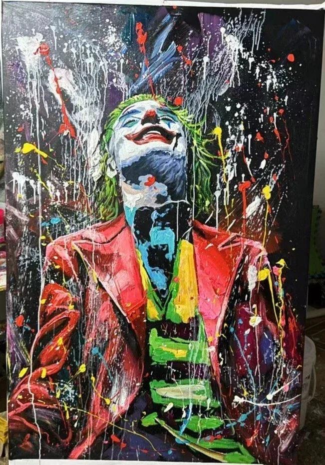 art-moderne-decoration-tableau-peinture-huile-toile-portrait-joker - Kikooyou Art Gallery