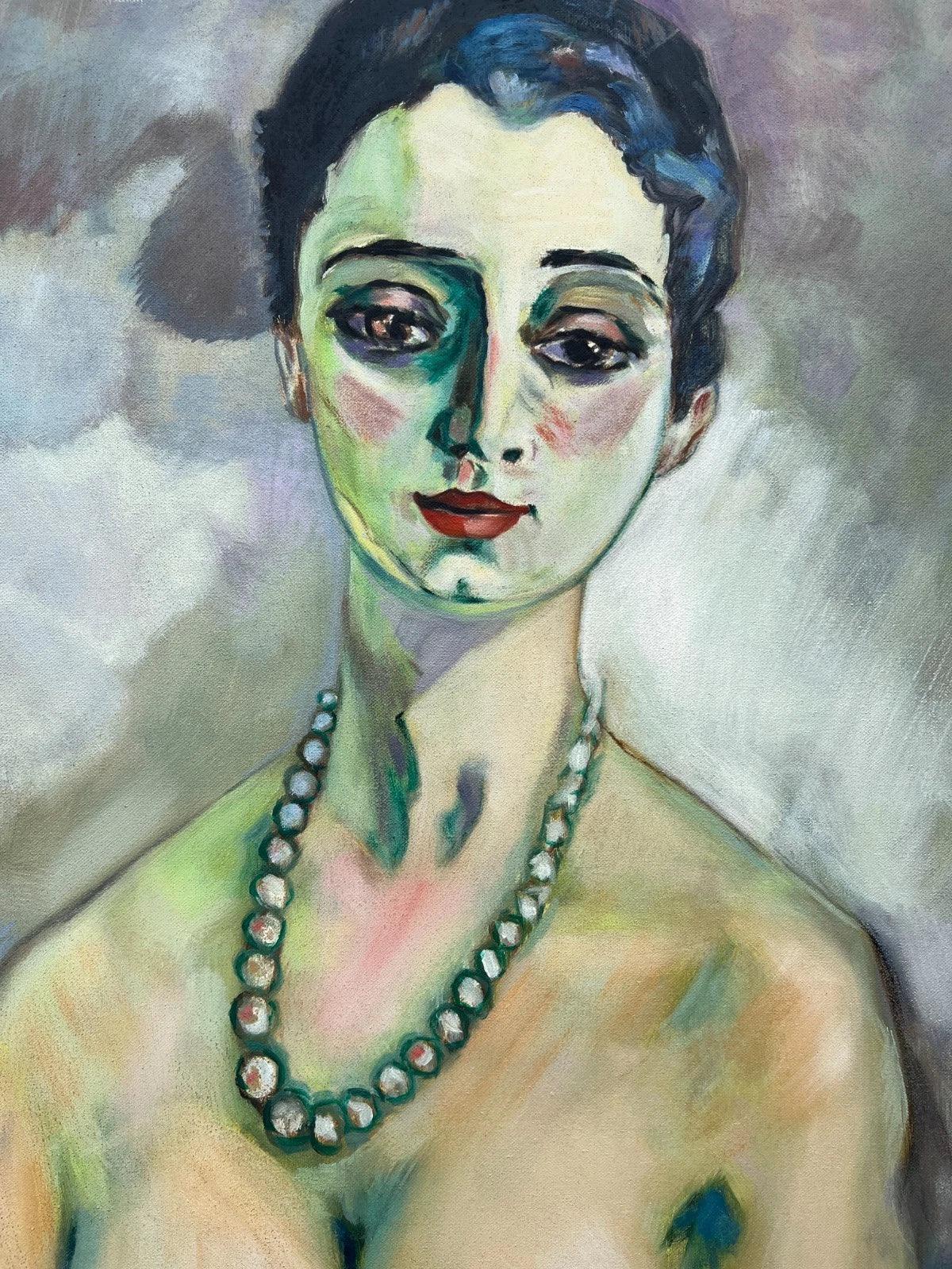 art-decoration-tableau-peinture-huile-toile-moderne-portrait-feminin-femme-personnage-nue-d'aprés KEES VAN DONGEN - Kikooyou Art Gallery