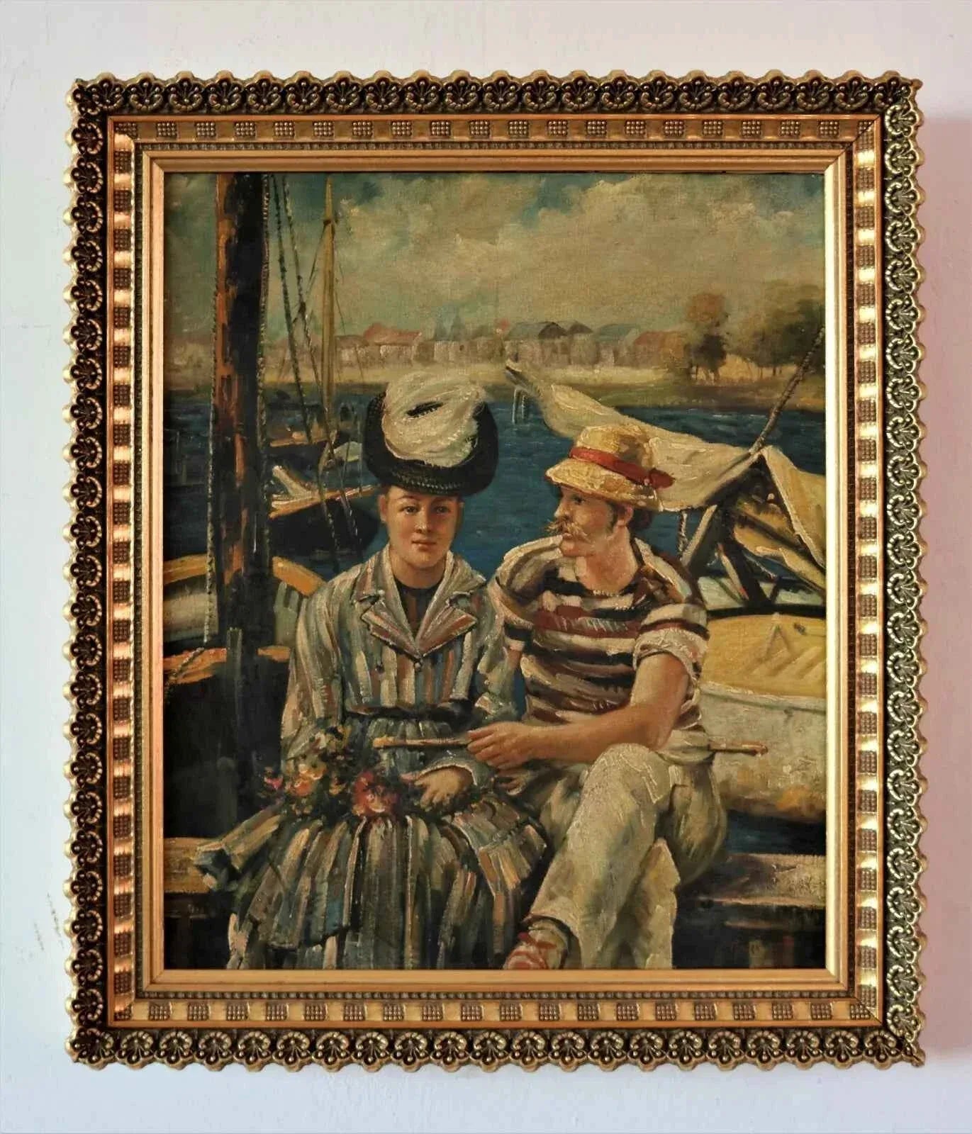 art-scène de vie-personnages-argenteuil-peinture huile sur toile-d'après Manet - Kikooyou Art Gallery