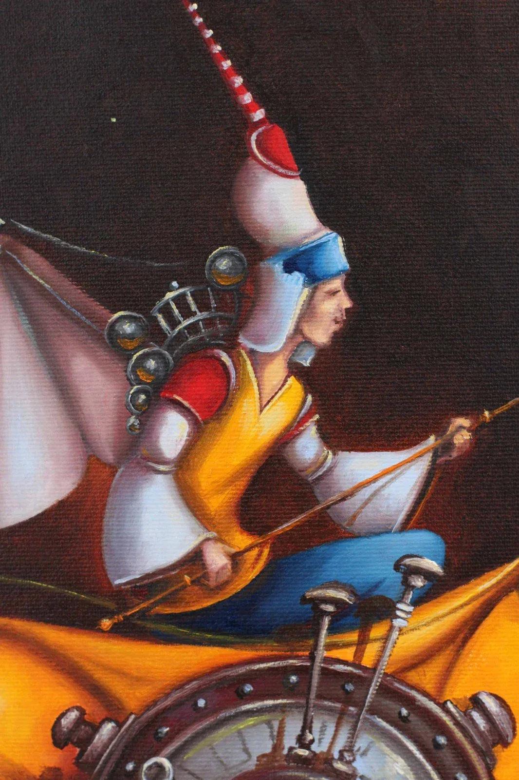 art-decoration-tableau-peinture-huile-toile-surrealisme-mecaniques - Kikooyou Art Gallery
