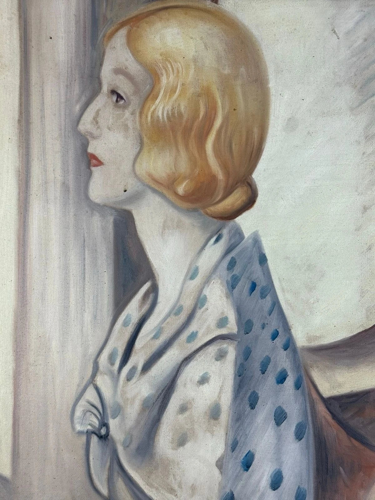 art-decoration-tableau-peinture-huile-toile-moderne-portrait-feminin-femme-profil