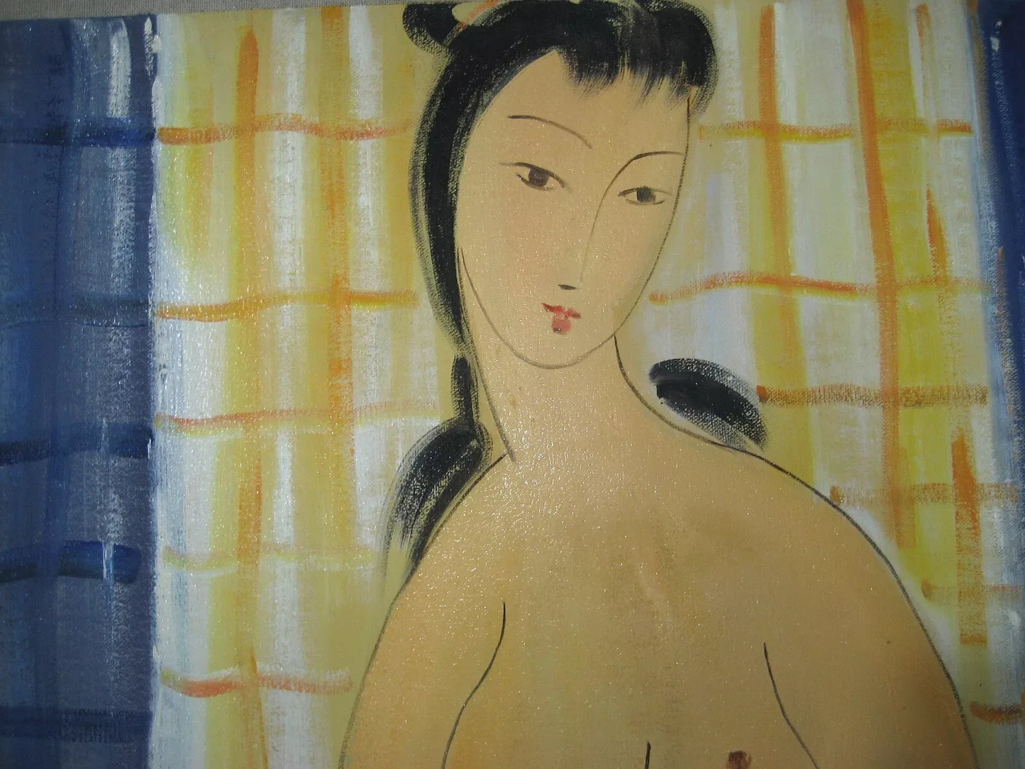 peinture à l'huile chinoise 100 % peinte à la main femme beauté chinoise nue par Lin Fengmian - Kikooyou Art Gallery