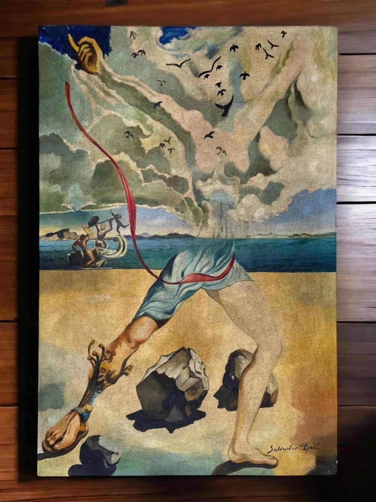 art surrealiste peinture huile sur toile inspirée de Dali - Kikooyou Art Gallery