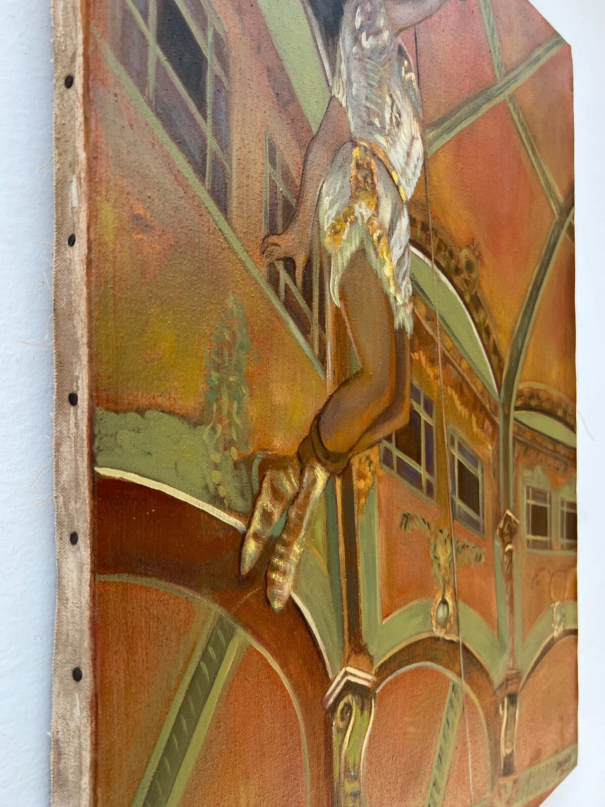 art-decoration-tableau-peinture-huile-toile-scene-cirque-d'après Degas