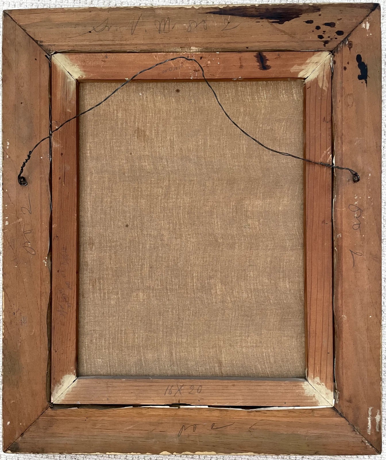 Ann Sonia huile sur toile signée nature morte bouquet de fleurs 1944 encadrée